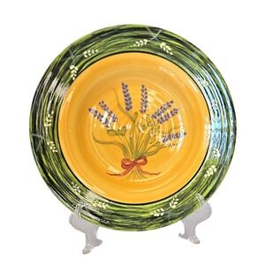 Hausenware by Mary Jane Mitchell‎ 2001 Yellow Ceramic Rim Soup Bowl